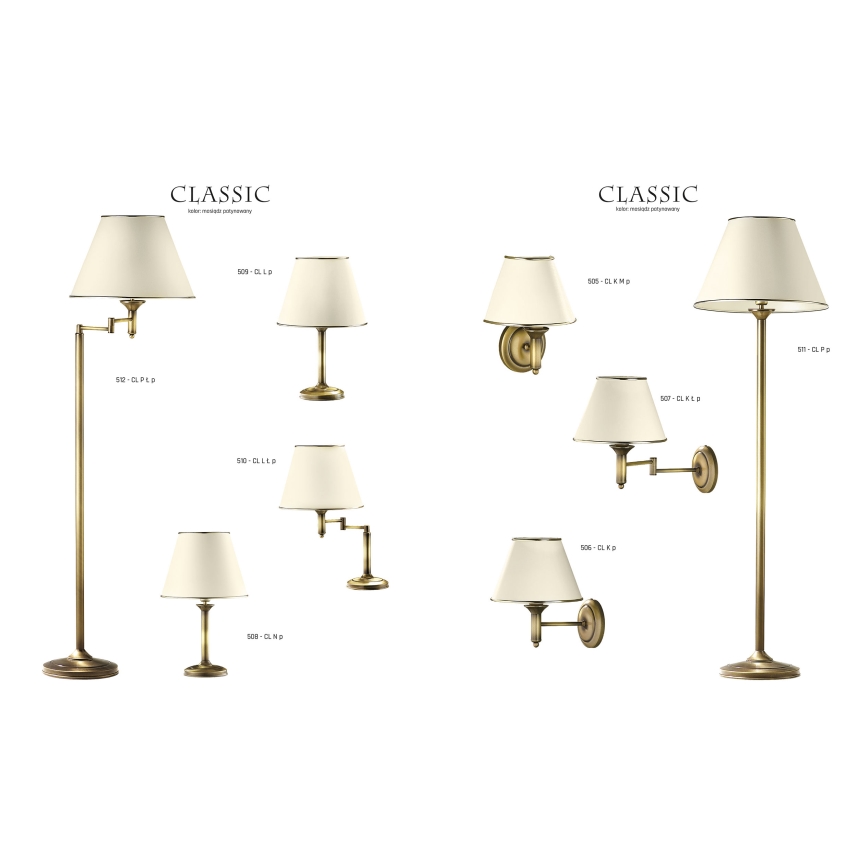 Jupiter 512 - CL P L p - Lampa podłogowa CLASSIC 1xE27/60W/230V