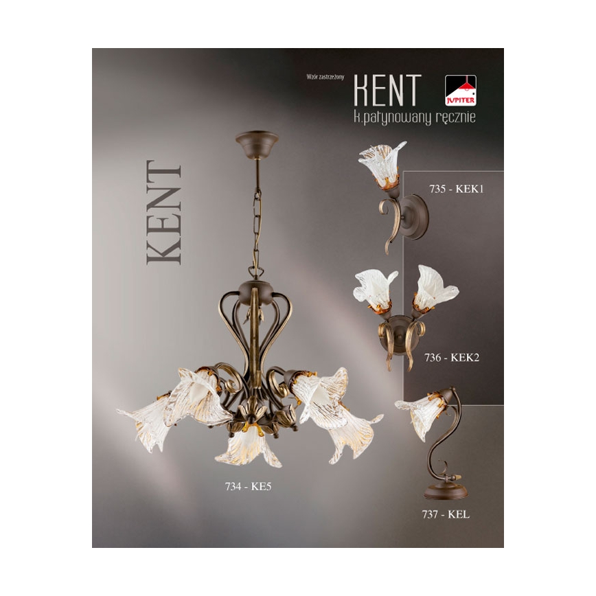 Jupiter 734 - KE5 - Lampa wisząca KENT 5xE14/40W