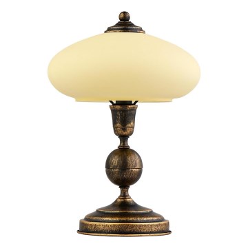 Jupiter - Lampa stołowa BOLERO 1xE14/40W/230V beżowa/brąz/patyna
