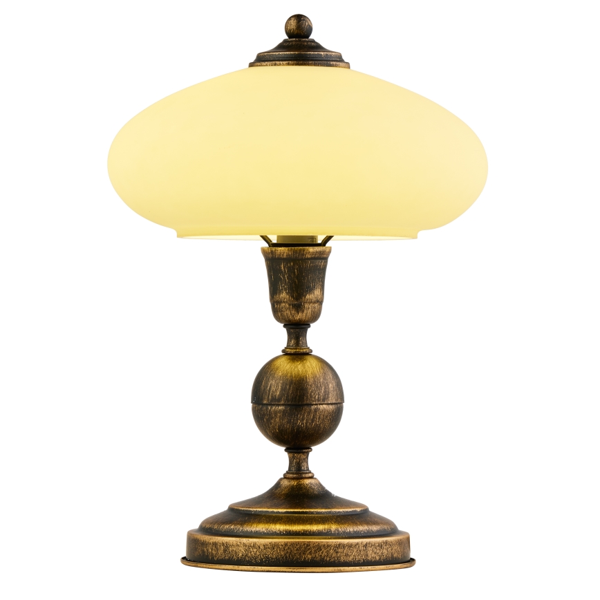 Jupiter - Lampa stołowa BOLERO 1xE14/40W/230V beżowa/brąz/patyna