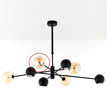 Jupiter - Szkło zamienne do żyrandola MOKA G9, średnica 12 cm, w kolorze przydymionego beżu