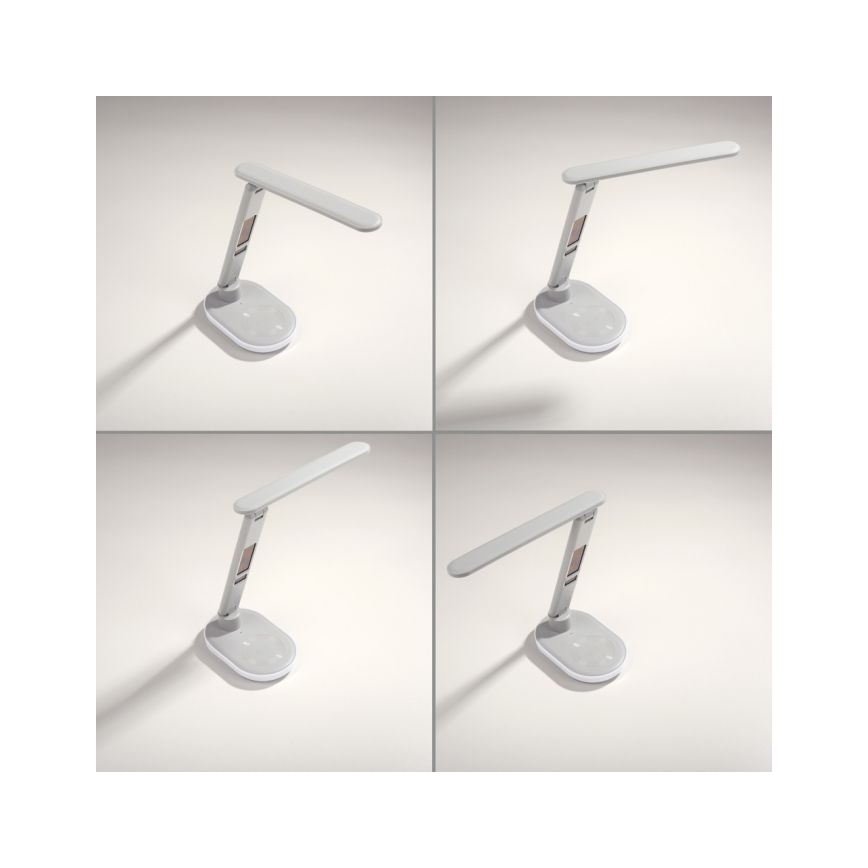 JUST LIGHT. 11018-16 - LED RGBW ściemnialna dotykowa lampa stołowa z bezprzewodowym ładowaniem TINA LED/4W/230V biała