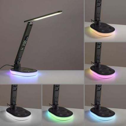 JUST LIGHT. 11018-18 - LED RGBW LED Ściemnialna dotykowa lampa stołowa z ładowaniem bezprzewodowym TINA LED/4W/230V