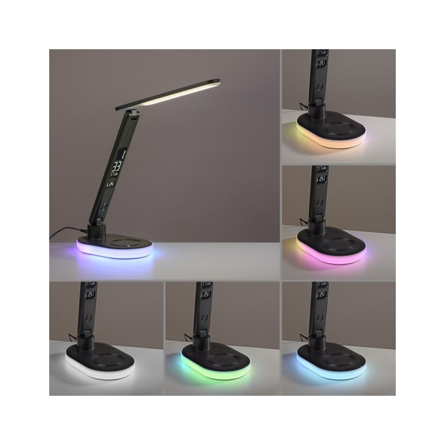 JUST LIGHT. 11018-18 - LED RGBW LED Ściemnialna dotykowa lampa stołowa z ładowaniem bezprzewodowym TINA LED/4W/230V