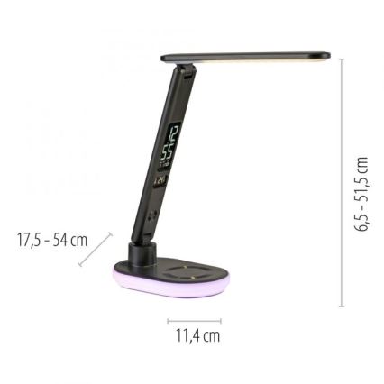 JUST LIGHT. 11018-18 - LED RGBW LED Ściemnialna dotykowa lampa stołowa z ładowaniem bezprzewodowym TINA LED/4W/230V