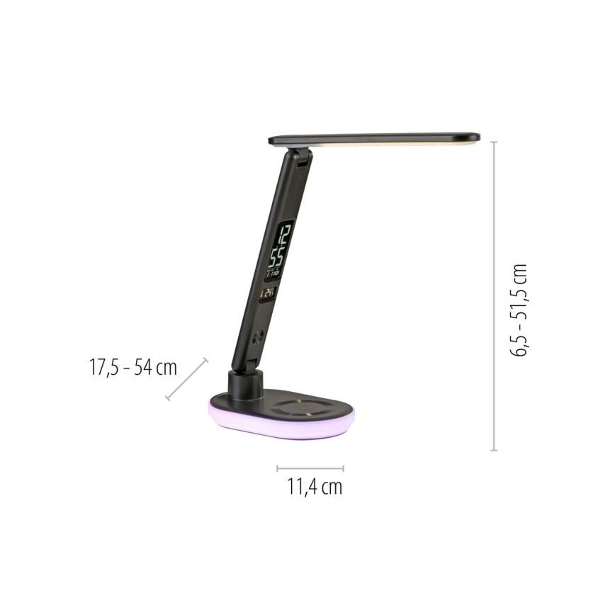 JUST LIGHT. 11018-18 - LED RGBW LED Ściemnialna dotykowa lampa stołowa z ładowaniem bezprzewodowym TINA LED/4W/230V