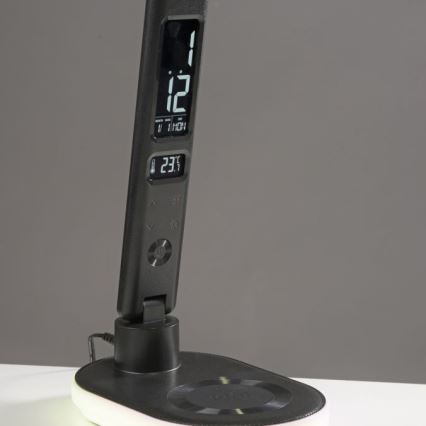 JUST LIGHT. 11018-18 - LED RGBW ściemnialna dotykowa lampa stołowa z ładowaniem bezprzewodowym TINA LED/4W/230V czarna