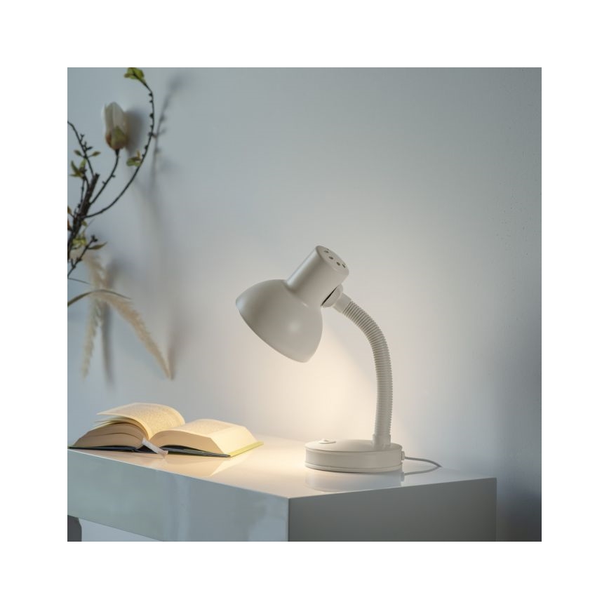 JUST LIGHT. 11080-16 - Giętna lampa stołowa FLEXI 1xE27/25W/230V biała