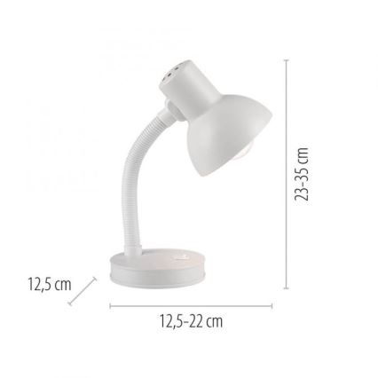 JUST LIGHT. 11080-16 - Giętna lampa stołowa FLEXI 1xE27/25W/230V biała