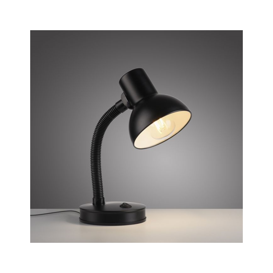 JUST LIGHT. 11080-18 - Elastyczna lampa biurkowa FLEXI 1xE27/25W/230V czarna