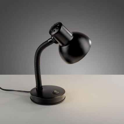 JUST LIGHT. 11080-18 - Elastyczna lampa biurkowa FLEXI 1xE27/25W/230V czarna
