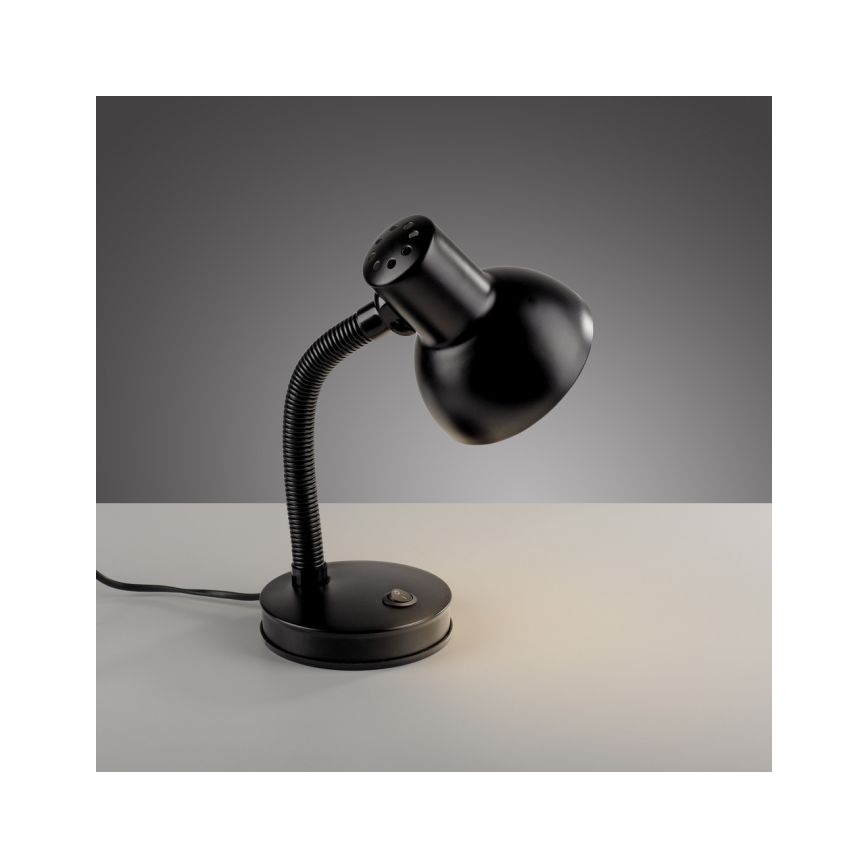 JUST LIGHT. 11080-18 - Elastyczna lampa biurkowa FLEXI 1xE27/25W/230V czarna