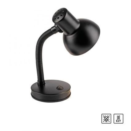 JUST LIGHT. 11080-18 - Elastyczna lampa biurkowa FLEXI 1xE27/25W/230V czarna