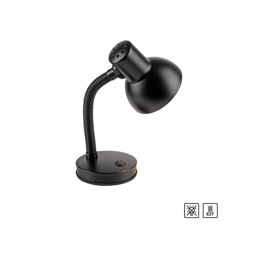 JUST LIGHT. 11080-18 - Elastyczna lampa biurkowa FLEXI 1xE27/25W/230V czarna