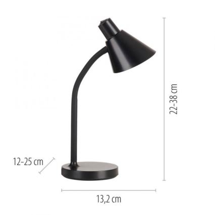 JUST LIGHT. 11248-18 - LED Elastyczna lampa biurkowa PIXIE LED/4,5W/230V czarna
