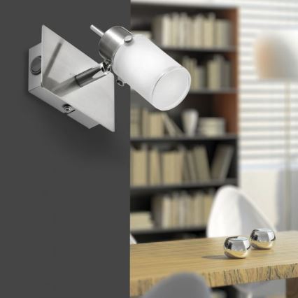 JUST LIGHT. 11931-55 - LED Kinkiet punktowy MAX 1xGU10/4W/230V matowy chrom