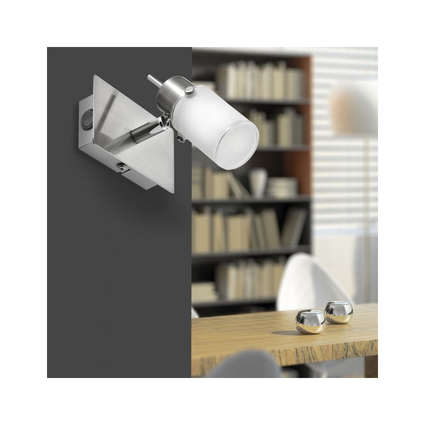 JUST LIGHT. 11931-55 - LED Kinkiet punktowy MAX 1xGU10/4W/230V matowy chrom