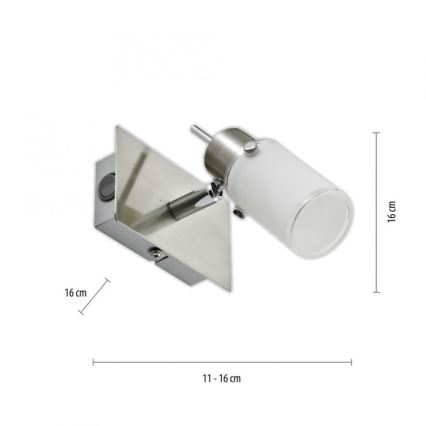 JUST LIGHT. 11931-55 - LED Kinkiet punktowy MAX 1xGU10/4W/230V matowy chrom