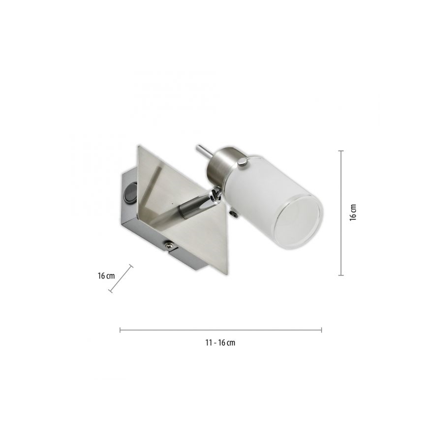 JUST LIGHT. 11931-55 - LED Kinkiet punktowy MAX 1xGU10/4W/230V matowy chrom