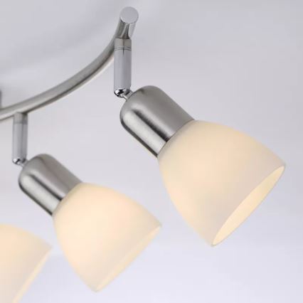 JUST LIGHT. 11953-55 - Oprawa punktowa KARO 3xE14/40W/230V matowy chrom