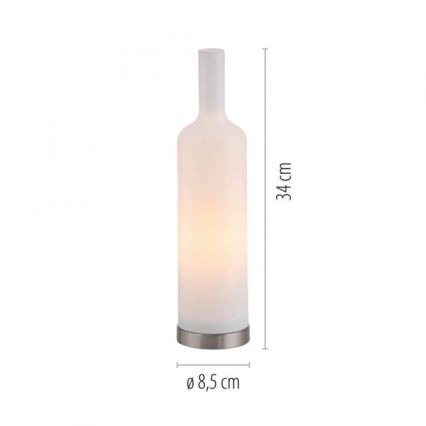 JUST LIGHT. 14006-16 - Lampa stołowa BOTTLE 1xE14/25W/230V biała