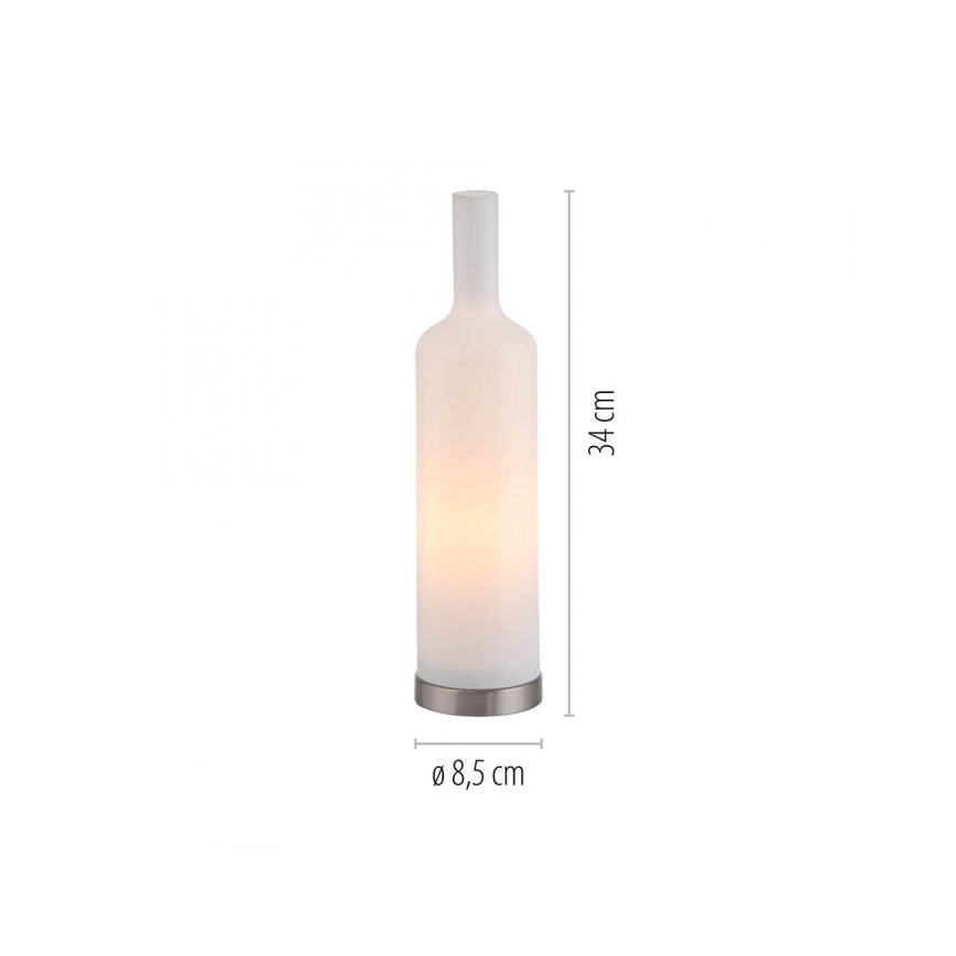 JUST LIGHT. 14006-16 - Lampa stołowa BOTTLE 1xE14/25W/230V biała