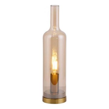 JUST LIGHT. 14006-27 - Lampa stołowa BOTTLE 1xE14/25W/230V beżowa/przydymiona