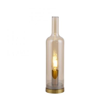 JUST LIGHT. 14006-27 - Lampa stołowa BOTTLE 1xE14/25W/230V beżowa/przydymiona
