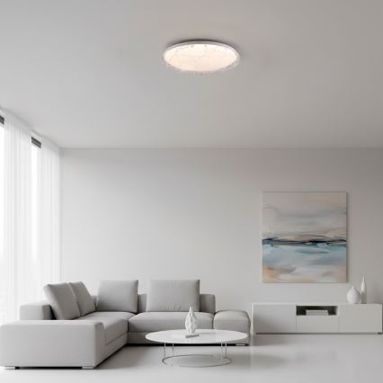 JUST LIGHT. 14008-16 - Ściemnialna oprawa sufitowa LED ART PLAFO LED/20W/230V 2700-6500K Ø 38 cm biała + pilot zdalnego sterowania