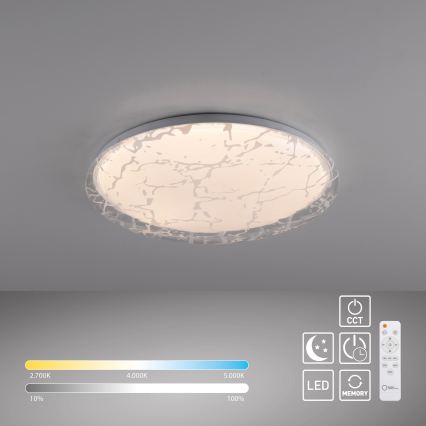 JUST LIGHT. 14008-16 - Ściemnialna oprawa sufitowa LED ART PLAFO LED/20W/230V 2700-6500K Ø 38 cm biała + pilot zdalnego sterowania