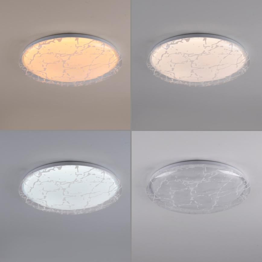 JUST LIGHT. 14008-16 - Ściemnialna oprawa sufitowa LED ART PLAFO LED/20W/230V 2700-6500K Ø 38 cm biała + pilot zdalnego sterowania