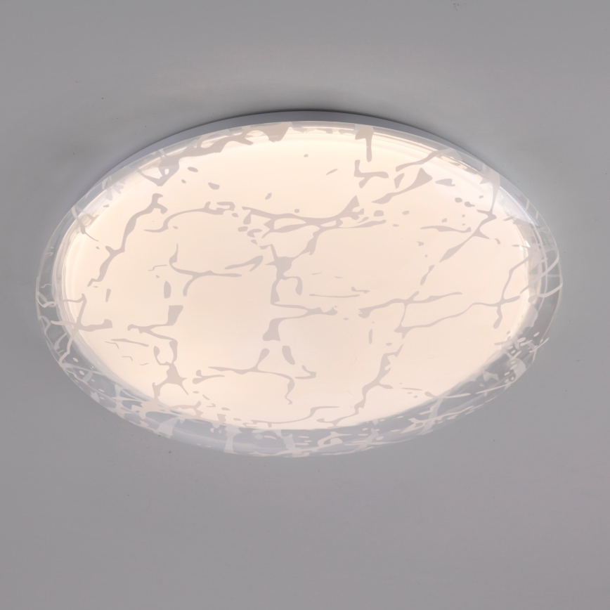 JUST LIGHT. 14008-16 - Ściemnialna oprawa sufitowa LED ART PLAFO LED/20W/230V 2700-6500K Ø 38 cm biała + pilot zdalnego sterowania