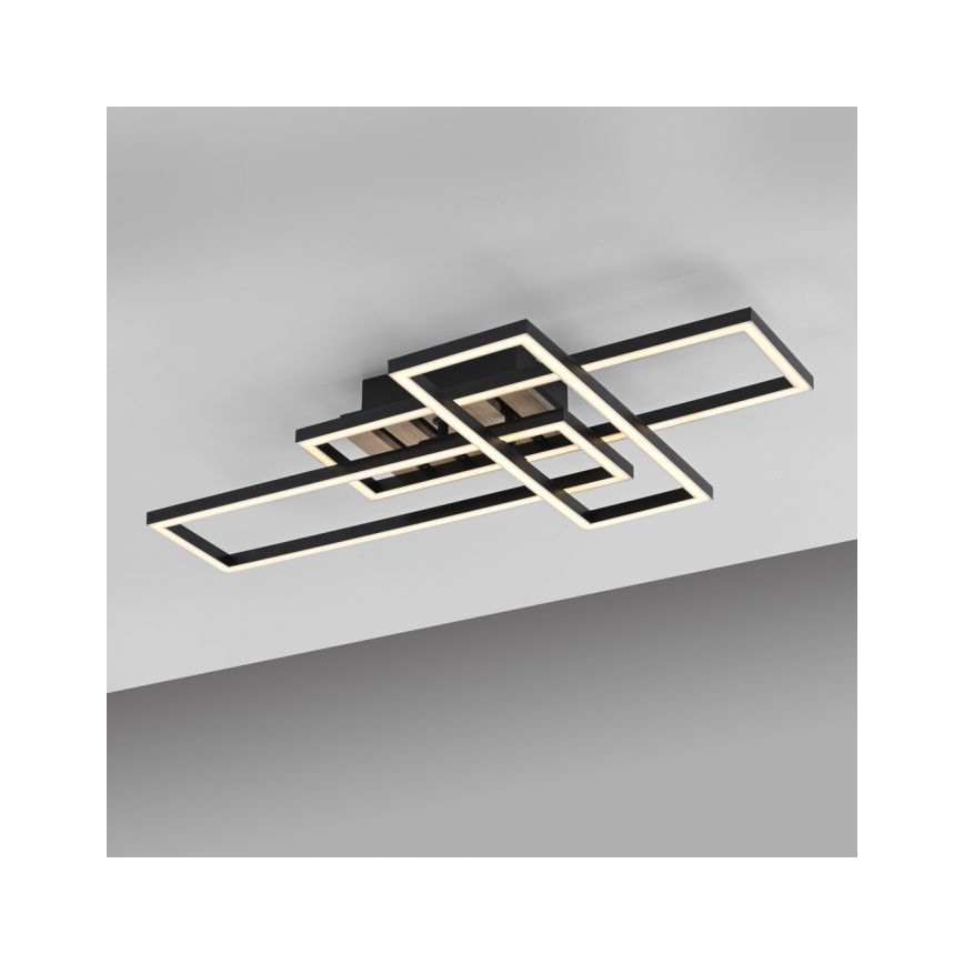 JUST LIGHT. 14051-79 - Oprawa sufitowa LED AKUSTIKA LED/20,5W/230V dąb/czarny