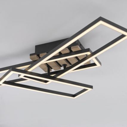 JUST LIGHT. 14051-79 - Oprawa sufitowa LED AKUSTIKA LED/20,5W/230V dąb/czarny