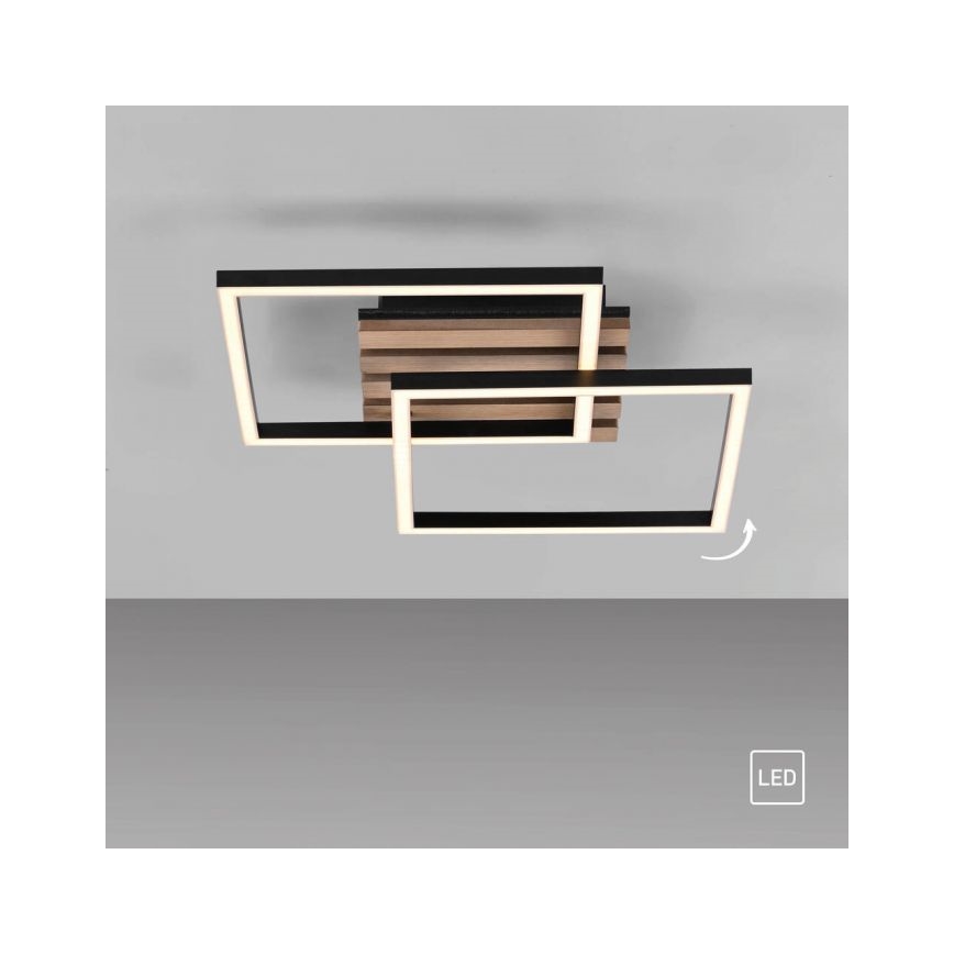 JUST LIGHT. 14053-79 - Oprawa sufitowa LED AKUSTIKA LED/15W/230V dąb/czarny