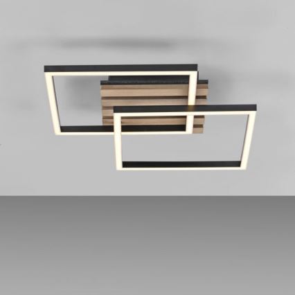 JUST LIGHT. 14053-79 - Oprawa sufitowa LED AKUSTIKA LED/15W/230V dąb/czarny
