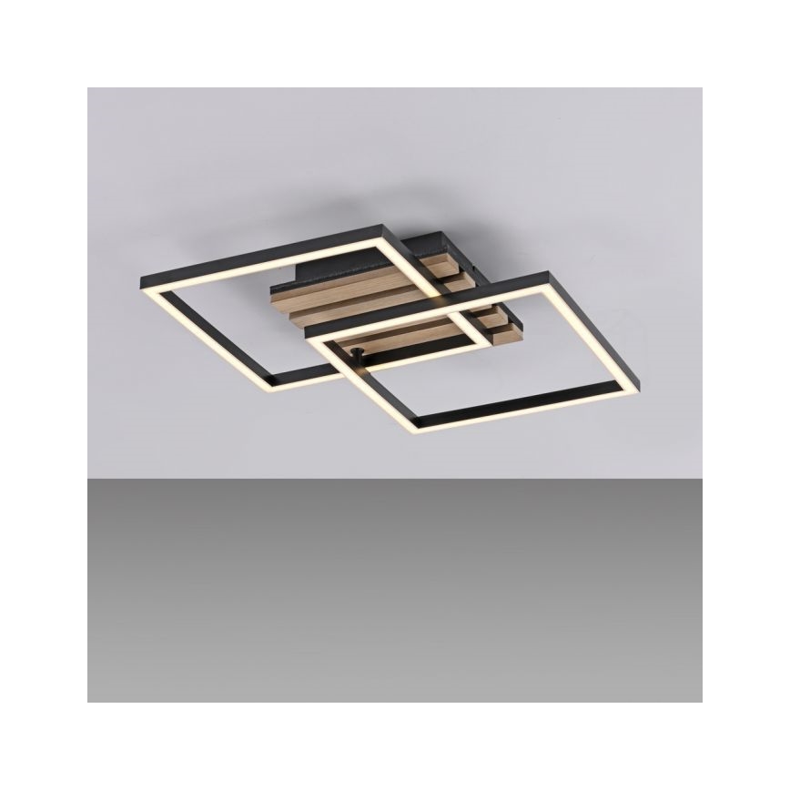 JUST LIGHT. 14053-79 - Oprawa sufitowa LED AKUSTIKA LED/15W/230V dąb/czarny
