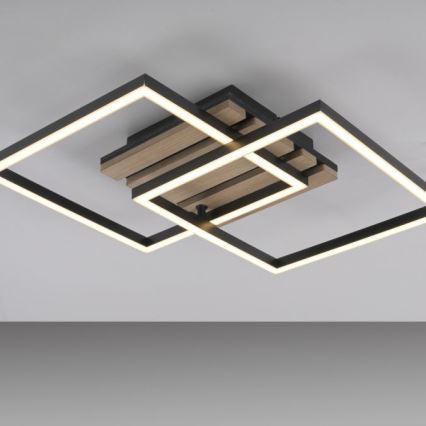 JUST LIGHT. 14053-79 - Oprawa sufitowa LED AKUSTIKA LED/15W/230V dąb/czarny