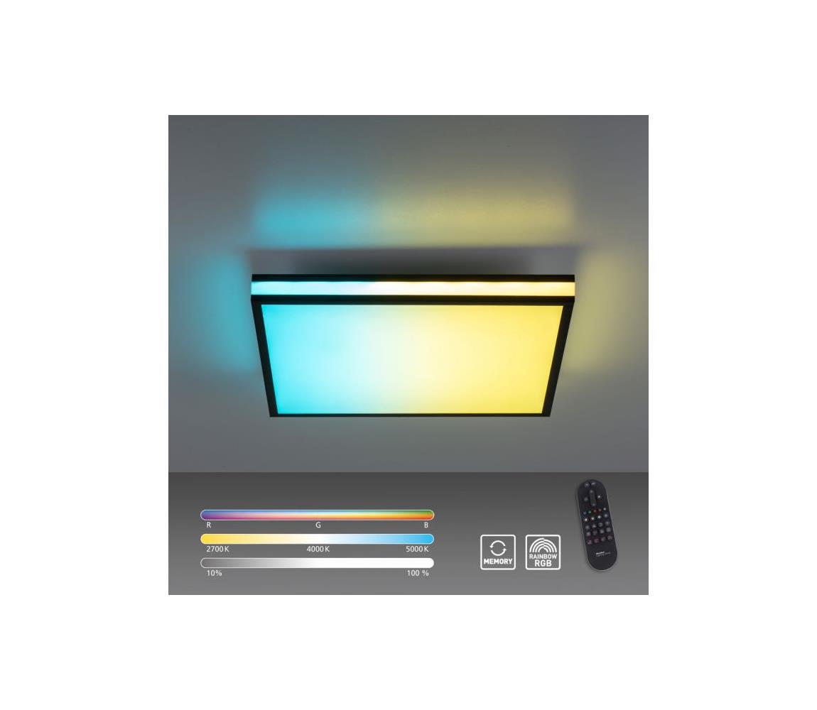 JUST LIGHT. 14110-18-LED RGBW Oświetlenie ściemnialne MARIO BLACK LED/19,5W/230V+RC