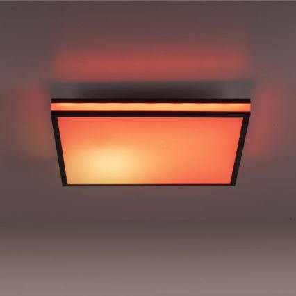 JUST LIGHT. 14110-18 - LED RGBW Ściemnialny plafon MARIO BLACK LED/19,5W/230V 2700-5000K + Pilot zdalnego sterowania