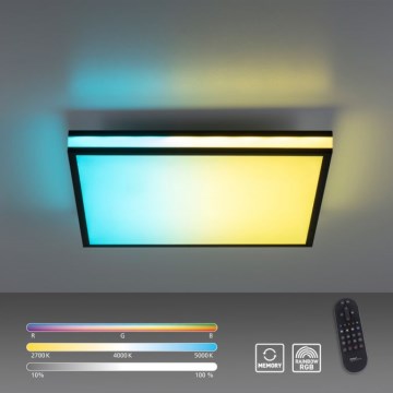 JUST LIGHT. 14110-18 - LED RGBW Ściemnialny plafon MARIO BLACK LED/19,5W/230V 2700-5000K + Pilot zdalnego sterowania