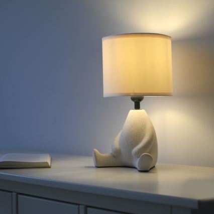 JUST LIGHT. 14190-39 - Lampa stołowa TED 1xE27/25W/230V beżowa