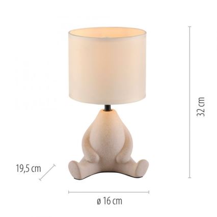 JUST LIGHT. 14190-39 - Lampa stołowa TED 1xE27/25W/230V beżowa