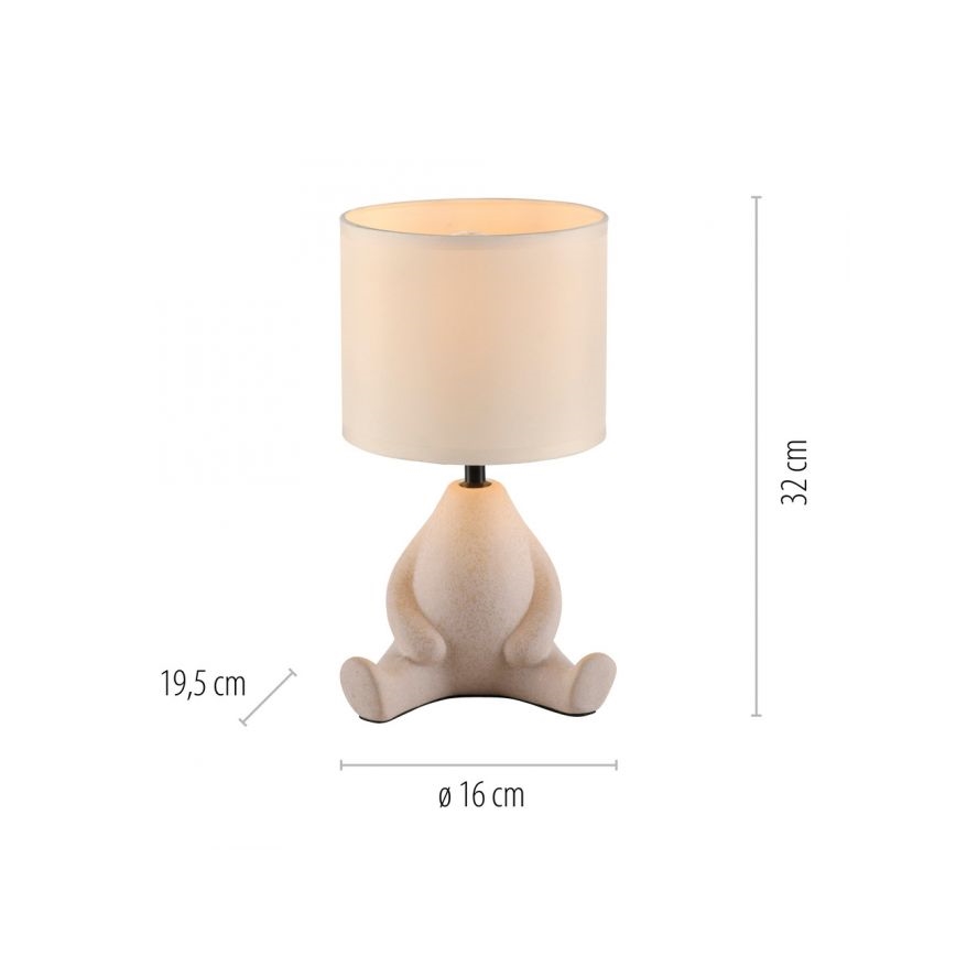 JUST LIGHT. 14190-39 - Lampa stołowa TED 1xE27/25W/230V beżowa