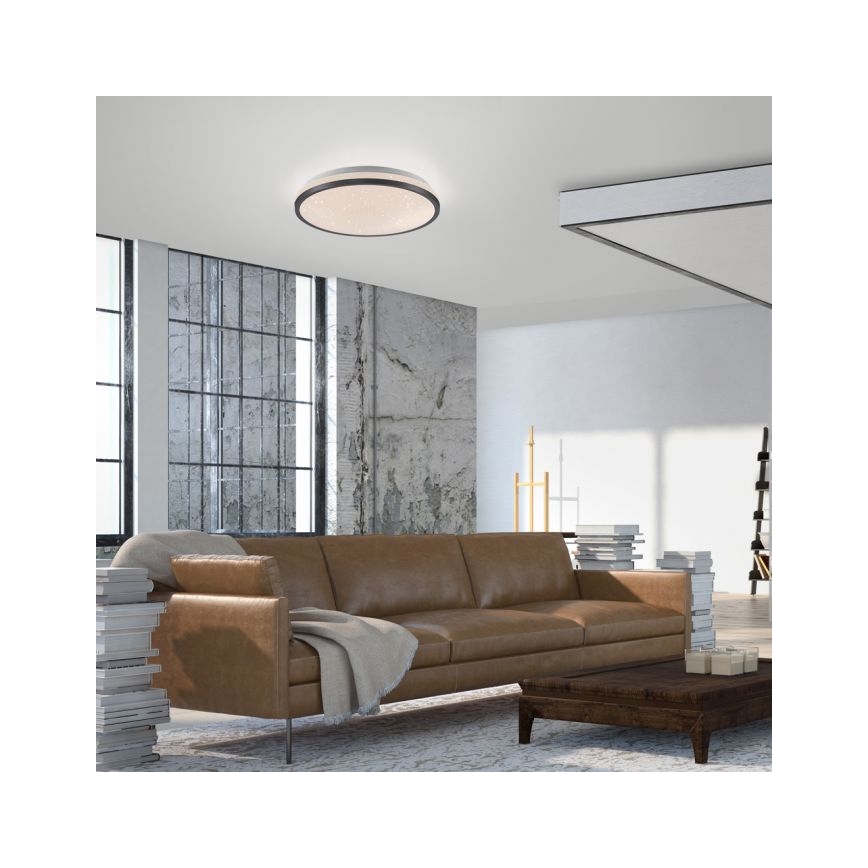 JUST LIGHT. 14293-18 - LED Plafon ściemnialny KYLE LED/10W/230V śr. 28 cm czarny