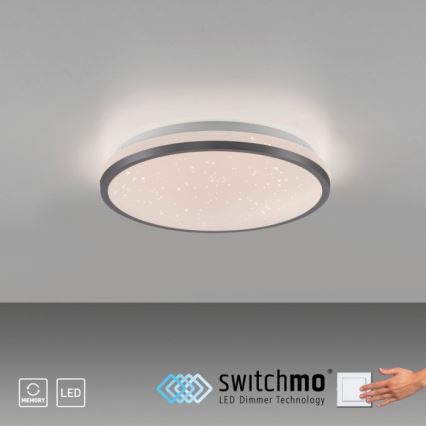 JUST LIGHT. 14293-18 - LED Plafon ściemnialny KYLE LED/10W/230V śr. 28 cm czarny