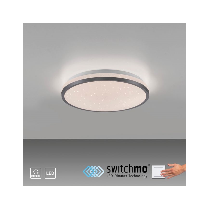 JUST LIGHT. 14293-18 - LED Plafon ściemnialny KYLE LED/10W/230V śr. 28 cm czarny