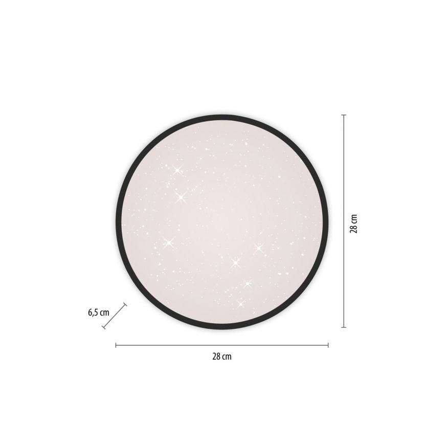 JUST LIGHT. 14293-18 - LED Plafon ściemnialny KYLE LED/10W/230V śr. 28 cm czarny