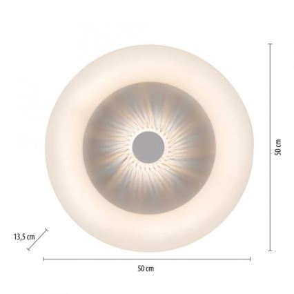 JUST LIGHT. 14383-16 - LED Plafon ściemnialny VERTIGO LED/26W/230V 2700-5000K biały + zdalne sterowanie