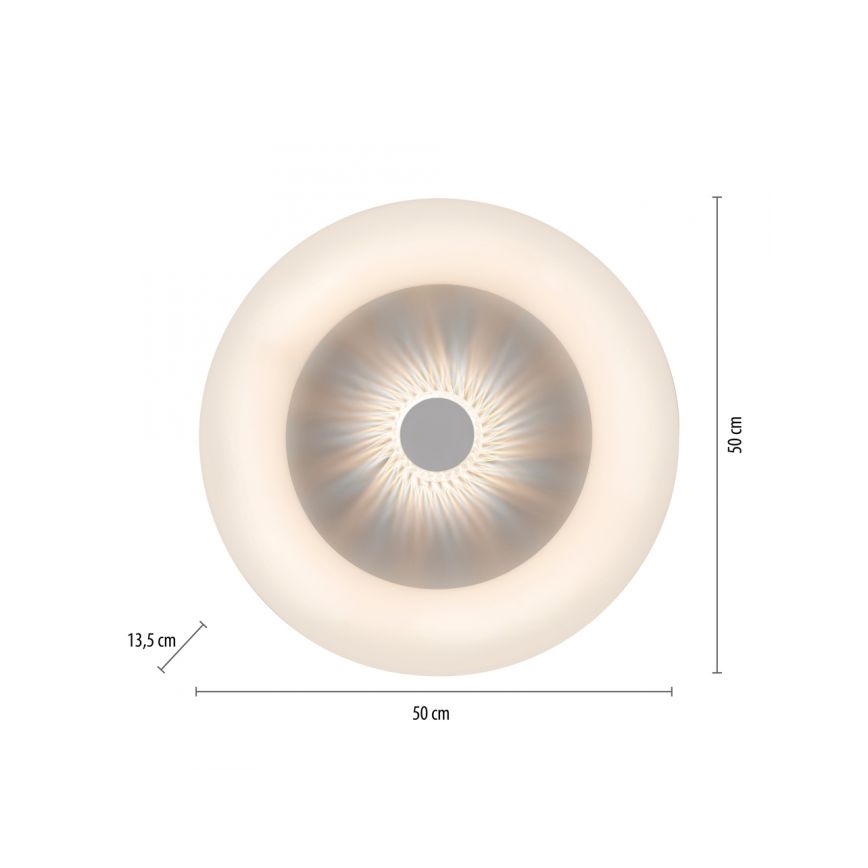 JUST LIGHT. 14383-16 - LED Plafon ściemnialny VERTIGO LED/26W/230V 2700-5000K biały + zdalne sterowanie